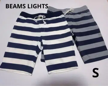 [ BEAMS LIGHTS ] 스트라이프 숏팬츠 S 2장 세트