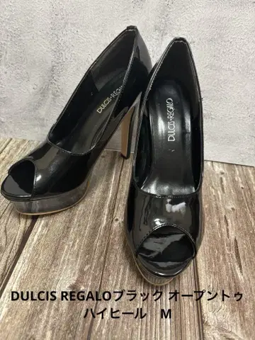 DULCIS REGALO 블랙 오픈토 하이힐 M
