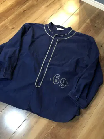 텐더 로인 베이스볼 셔츠 네이비 M
