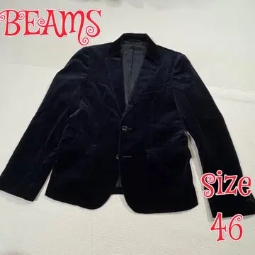 BEAMS 벨로아 자켓 네이비 46 인터내셔널 갤러리