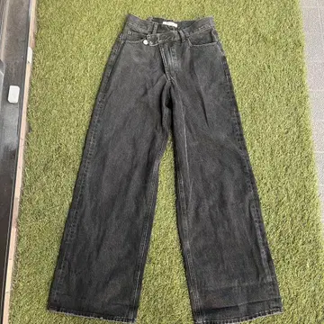 MOUSSY 블랙 와이드 데님 팬츠 SIZE 1