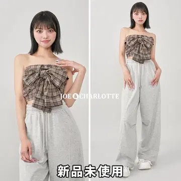 다리치 darich 타탄 체크 리본 베어탑 네이비 NVY