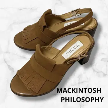 MACKINTOSH PHILOSOPHY 프린지 와이드 힐 샌들 23.5