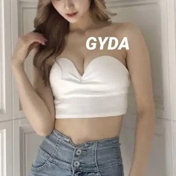 GYDA 리브 베어 뷔스티에 화이트