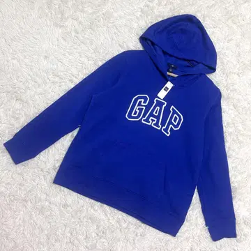 GAP 새상품 로고 후드티 긴팔 속기모 겨울 후디 블루 (L)