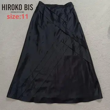 HIROKO BIS 롱 스커트 디자인 스커트 블랙 11호