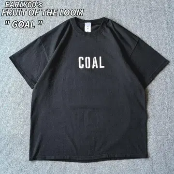 구제 의류 00s 프룻 오브 더 룸 티셔츠 블랙 GOAL 2XL