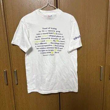 싱글 스티치 굿 프린트 티셔츠 90s