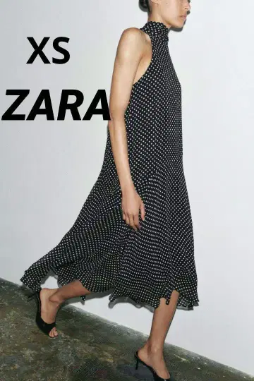 ZARA ZW COLLECTION 도트 무늬 홀터넥 원피스 XS