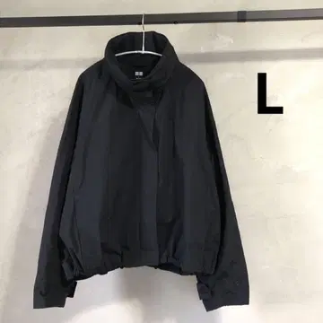 컨디션 최상 유니클로 윈드프루프 스탠드 블루종 블랙 L