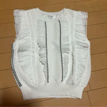 하립투 airy brush knit top swan