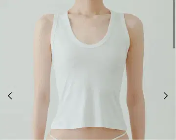 [ yo BIOTOP ] Cotton U 탱크 탑 화이트 size0