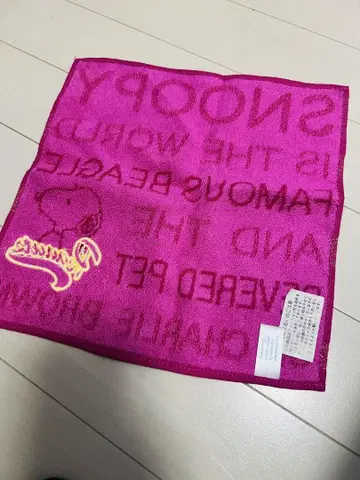 스누피 타월 핑크