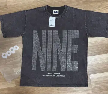 신상 9090 NINE Logo Rhinestone Tee 티셔츠 M