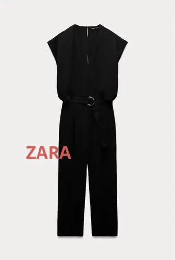 ZARA 자라 벨트 점프 수트 와이드 팬츠 살로펫