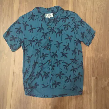 새상품급 TWO PALMS 아로하 셔츠 S 터콰이즈