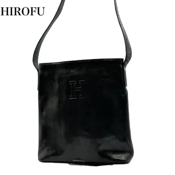 [새상품급] HIROFU 히로후 원 숄더백 블랙 핸드백 가죽