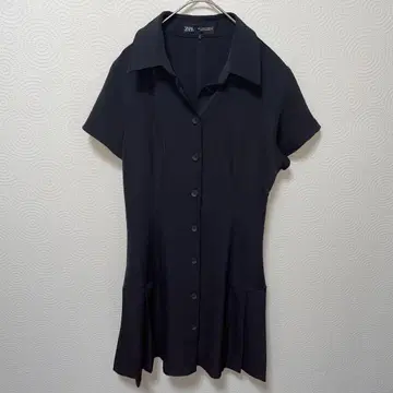 ZARA 자라 블랙 반팔 티셔츠 원피스 튜닉 인기 S