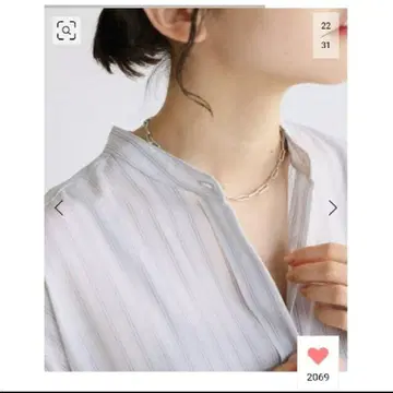 [IENA] 리오셀 스트라이프 밴드 카라 셔츠 원피스 38