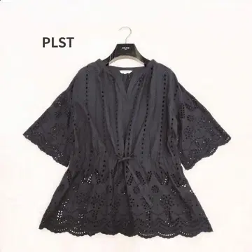 시착만 한 상품 PLST 플라스테 컷워크 레이스 블라우스 루즈핏 M 자수