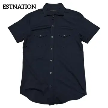 ESTNATION COOLMAX 파이롯트 셔츠 네이비 남성용 사이즈 L