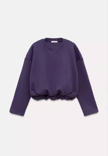 미사용 새상품 ZARA(자라) 퍼플 크롭 기장 맨투맨 트레이닝복