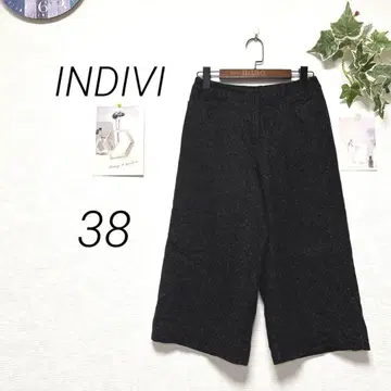 9650 INDIVI 인디비 와이드 팬츠 M 상당 일본제