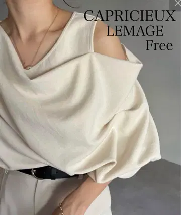 CAPRICIEUX LE'MAGE 드레이프 원숄더 풀오버 Free