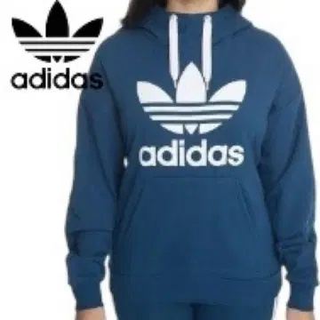 [익명 배송] adidas 아디다스 후드티 로고 네이비 M 사이즈