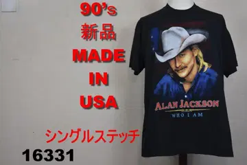 신상품 90년대 아란 잭슨 T 블랙 USA제 16331 싱글 스티치