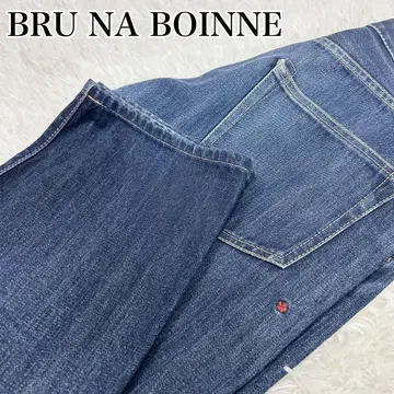 BRU NA BOINNE 스트레이트 데님 W28 무당벌레 자수
