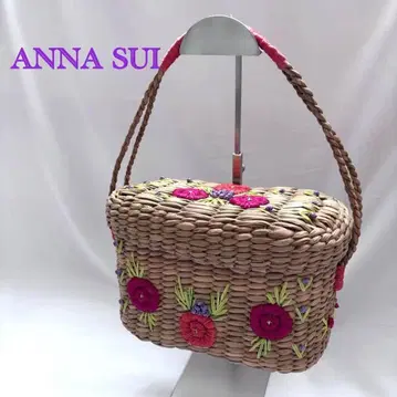 새상품급 ANNA SUI 플라워 자수 바스켓백 안나수이 유카타 레어