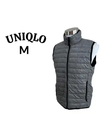UNIQLO 하운드투스 체크 울트라 라이트 다운 베스트 M