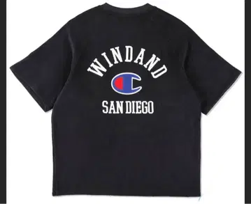 초레어 택 포함 Champion x WIND AND SEA 래글런 티셔츠