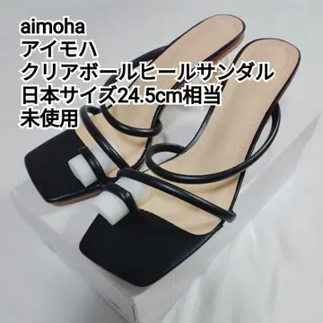 아이모하 클리어 볼 힐 샌들 일본 사이즈 24.5cm 상당 미사용