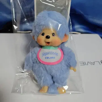 몬치치 파란색 봉제 인형 키체인 세키구치