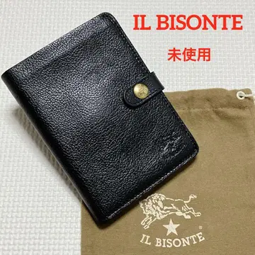 미사용 IL BISONTE 일비종떼 가죽 접이식 지갑 블랙 봉투 포함