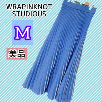 WRAPINKNOT STUDIOUS 플리츠 롱 스커트 비침 린넨