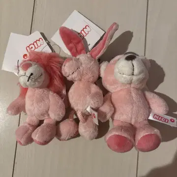 NICI 핑크 라이온 토끼 베어 세트