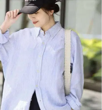 별주 RALPH LAUREN 저널 스탠다드 스트라이프 린넨 셔츠