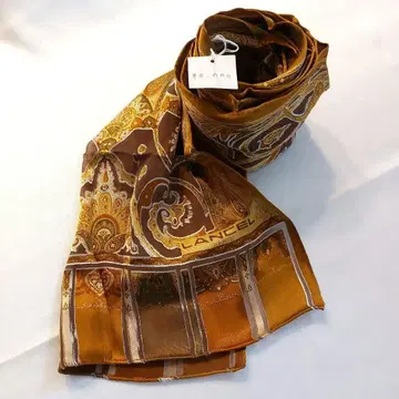 [새상품] LANCEL 스카프 브라운 & 골드