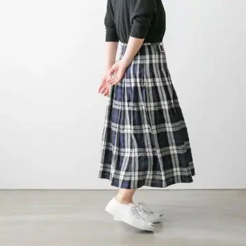 O'NEIL OF DUBLIN 오닐 오브 더블린 린넨 랩 스커트