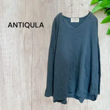 안티카 티셔츠 상의 티셔츠 V넥 면100 L~XL