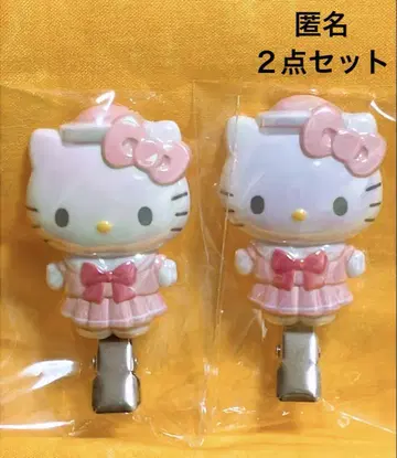 산리오 세일러 카라 디자인 앞머리 클립 키티 2개