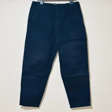 UNIQLO U 와이드 핏 테이퍼드 앵클 치노 M 블랙