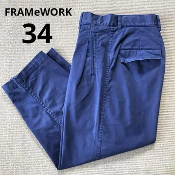 FRAMeWORK 프레임워크 2턱 와이드 테이퍼드 치노 팬츠 일본제