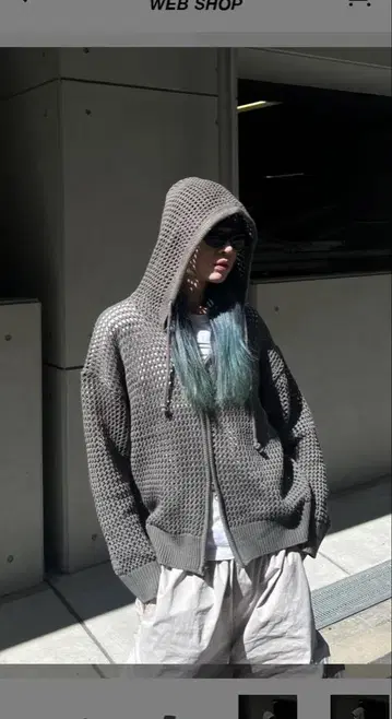 수주 생산 [ Chikashitsu + ] mesh zip hoodie