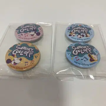 썸머 쿨오프 캔뱃지 디즈니 미키 미니 도날드