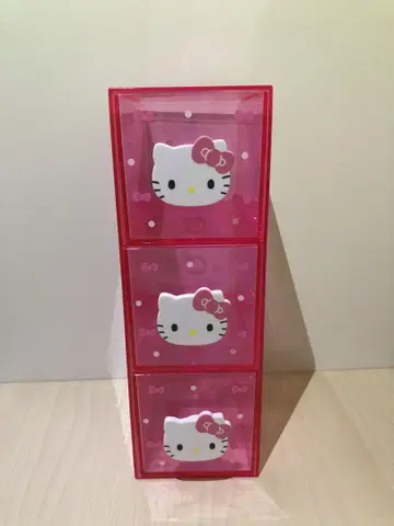 헬로키티 보관 케이스 3단 박스