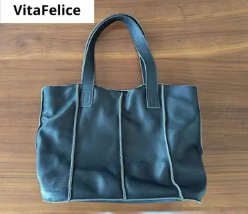 VitaFelice 비타펠리체 가죽 토트백 네이비